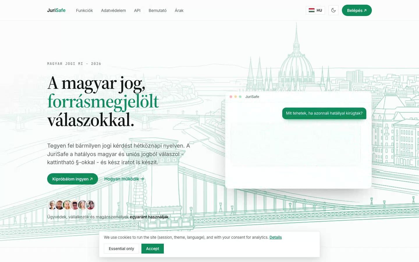 JuriSafe · Hungarian legal AI with sourced answers